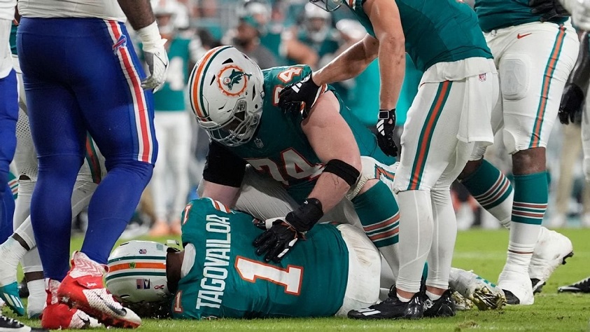 Miami Dolphinsin pelinrakentaja Tua Tagovailoa kärsii jälleen aivotärähdyksestä